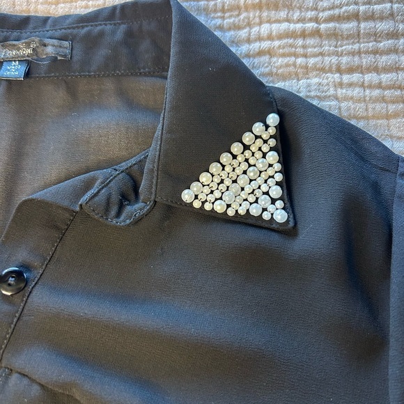 Papaya Black Shirt with Classic Collar - Picture 2 of 6